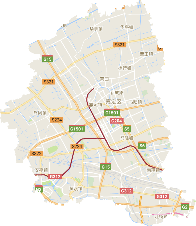 上海嘉定区街道地图 上海地图全图可放大上海市嘉定区