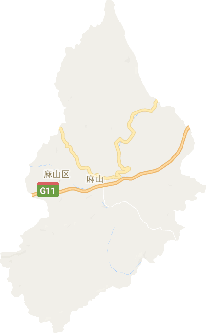 麻山区（镇）直辖地域电子地图