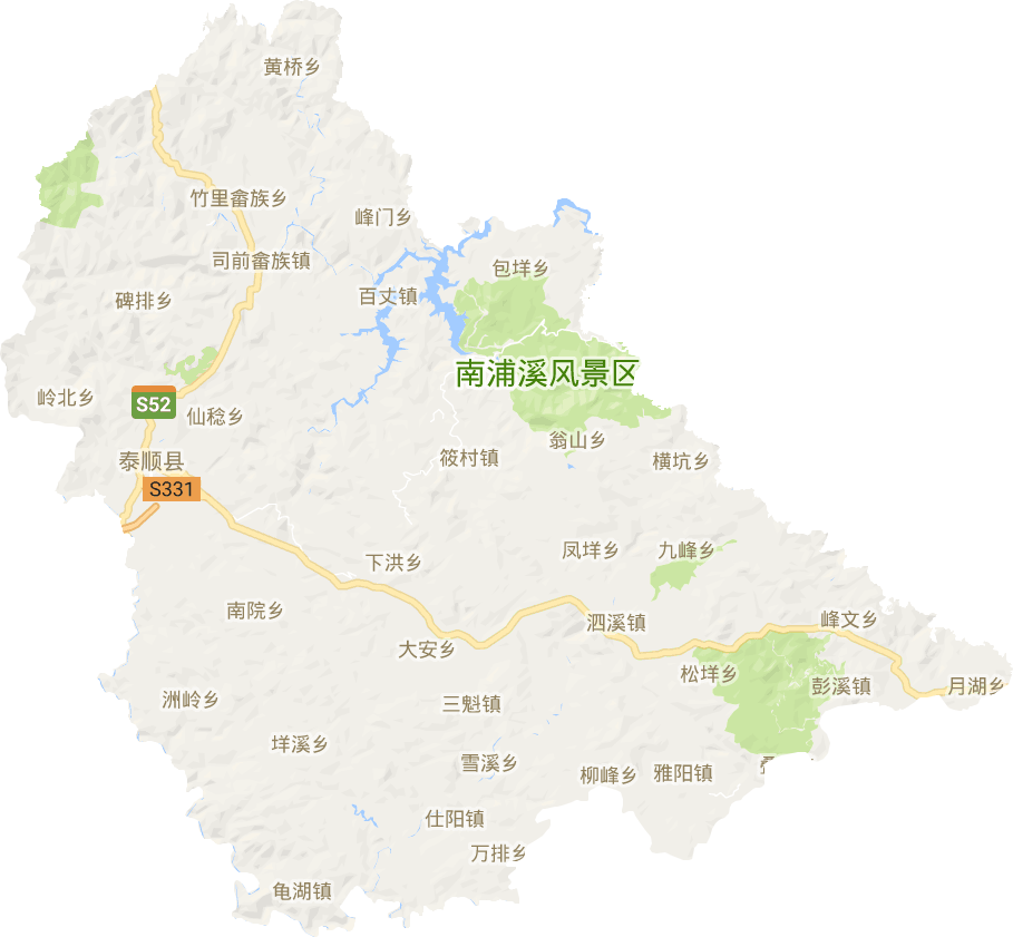 泰顺县电子地图