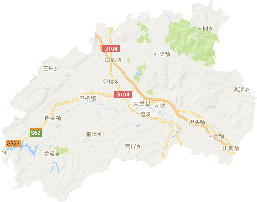 天台县电子地图