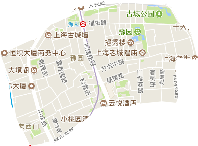 豫园街道电子地图