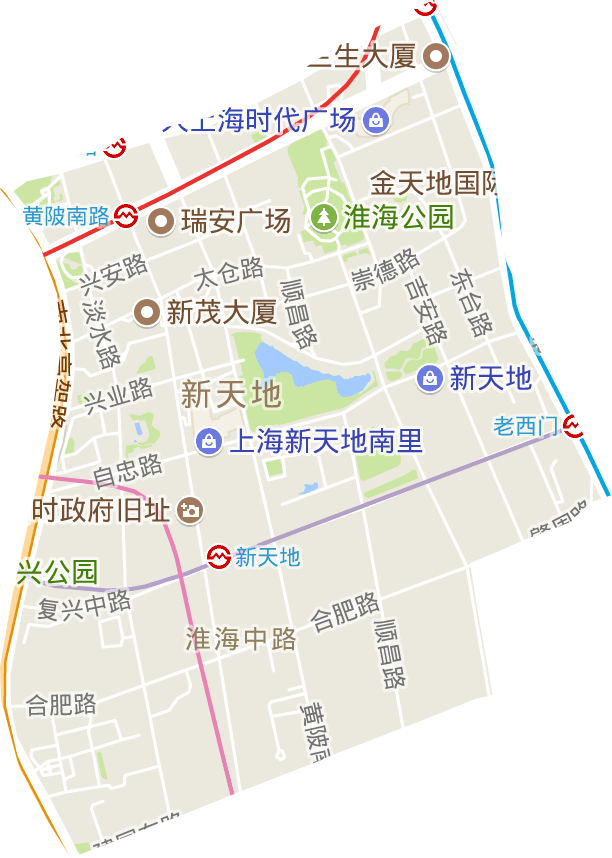 淮海中路街道电子地图