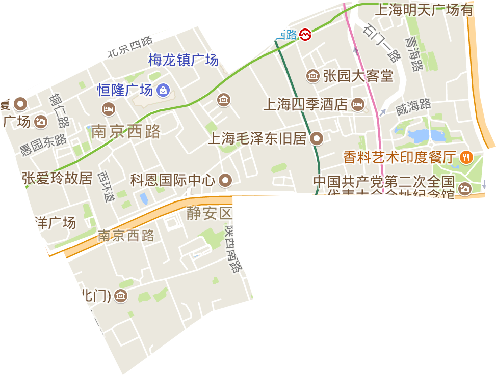 南京西路街道电子地图