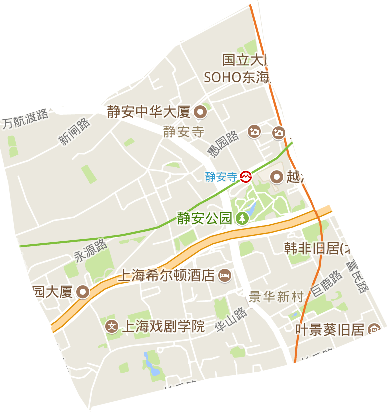 静安寺街道电子地图