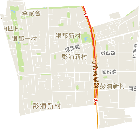 彭浦新村街道电子地图