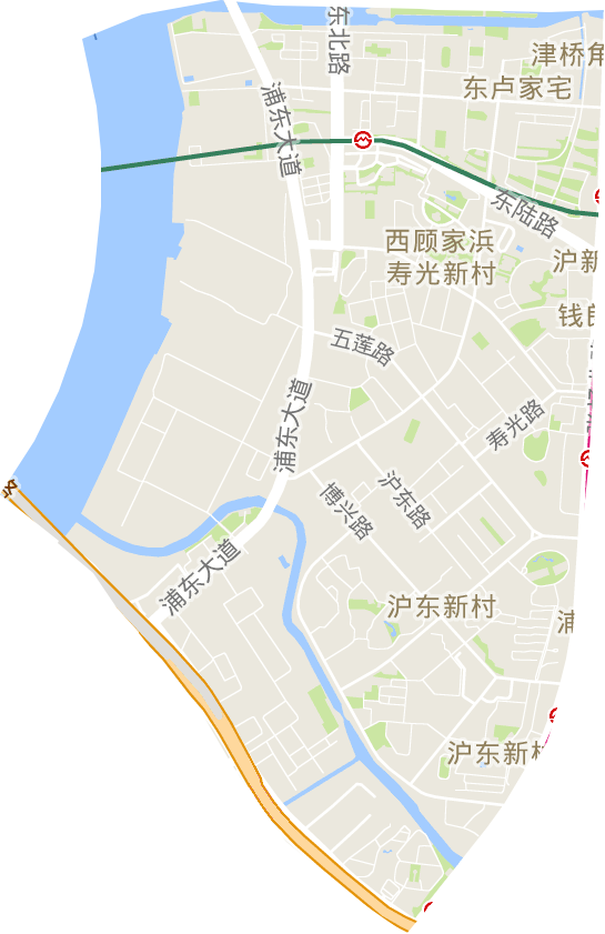 沪东新村街道电子地图