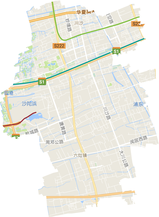 川沙新镇电子地图