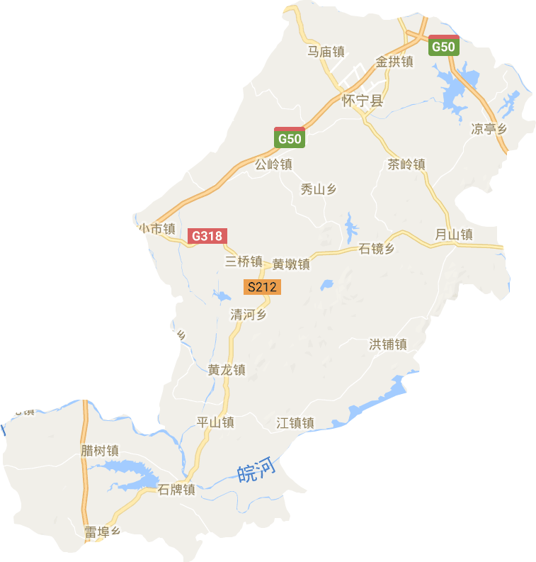 怀宁县电子地图