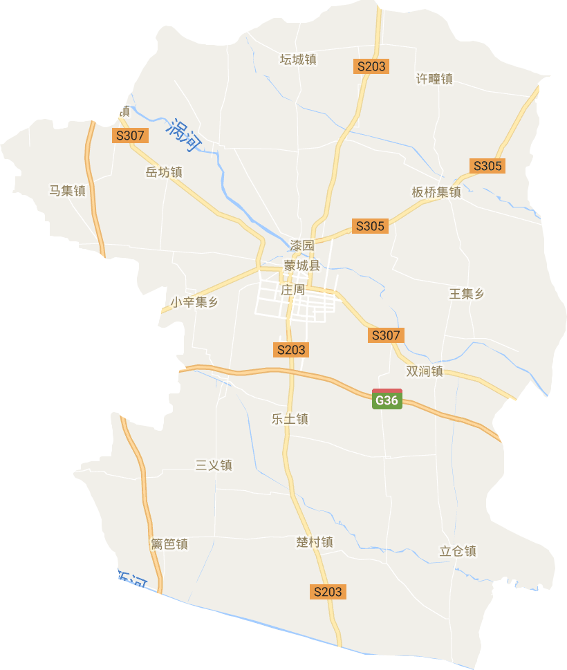 蒙城县电子地图