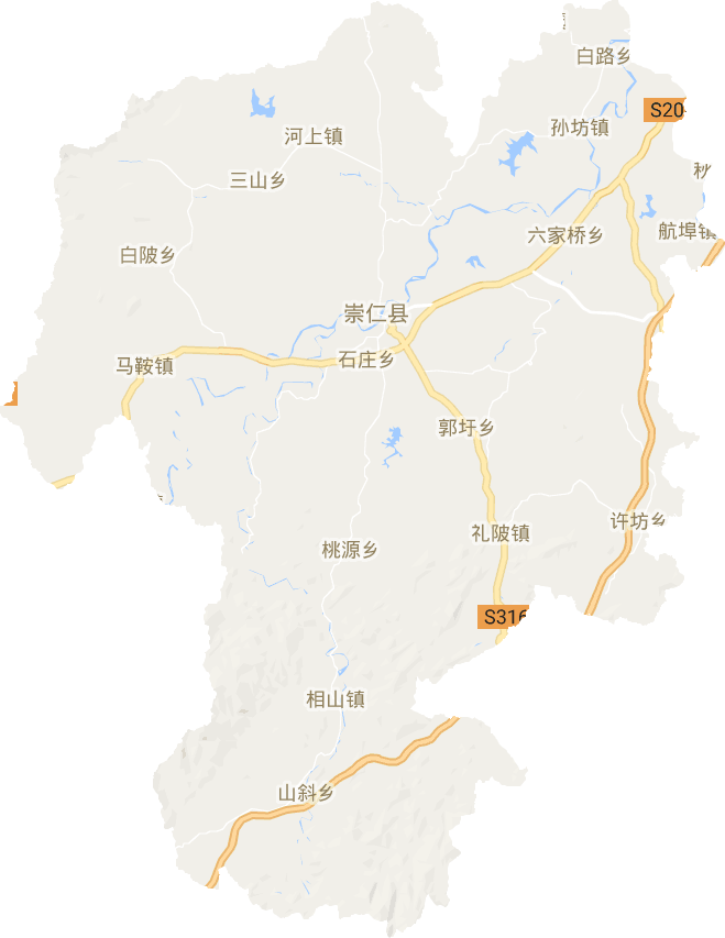 崇仁县电子地图