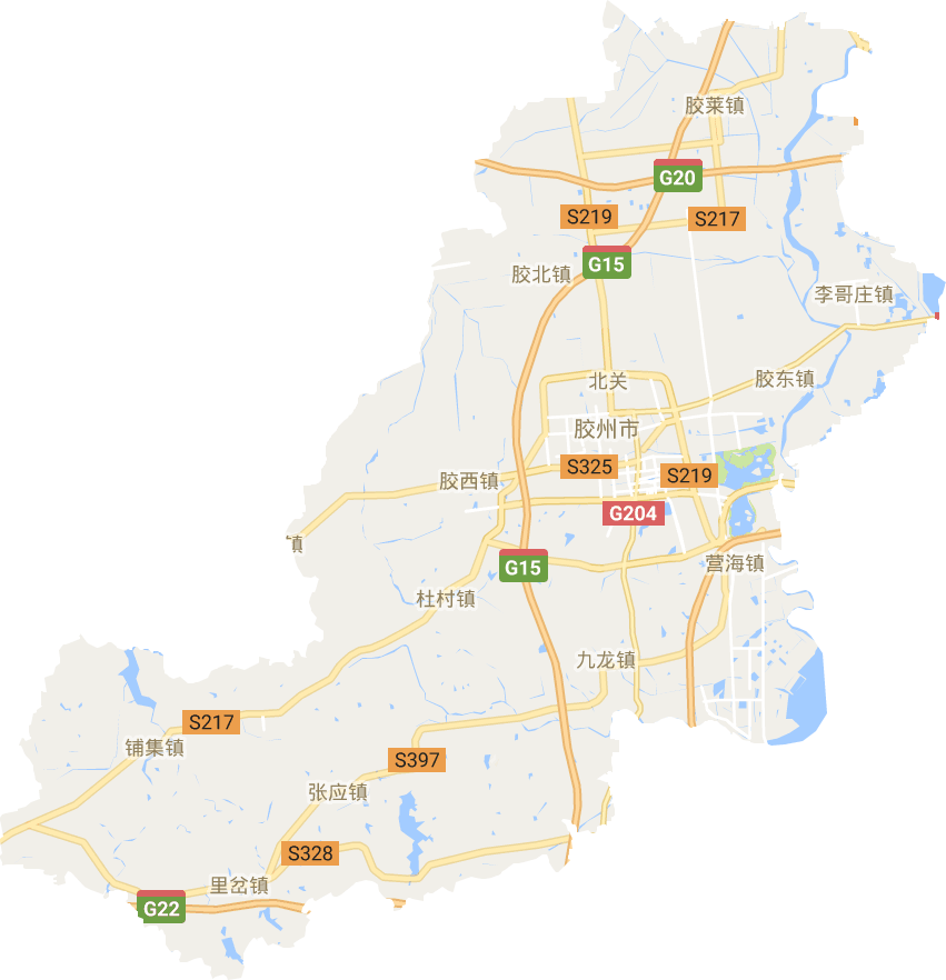 胶州市电子地图