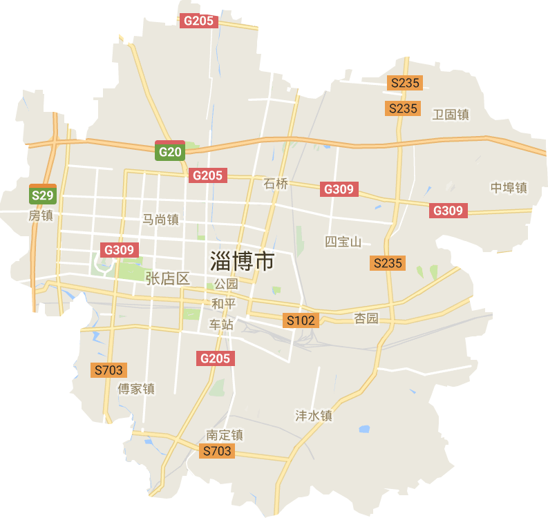 淄博市高清电子地图,淄博市高清谷歌电子地图