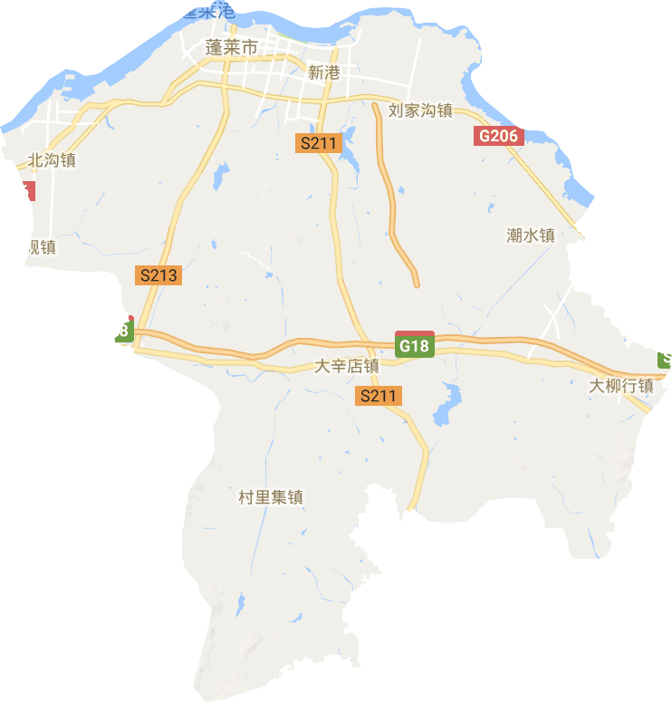 山东省烟台市蓬莱市电子地图高清版大图图片