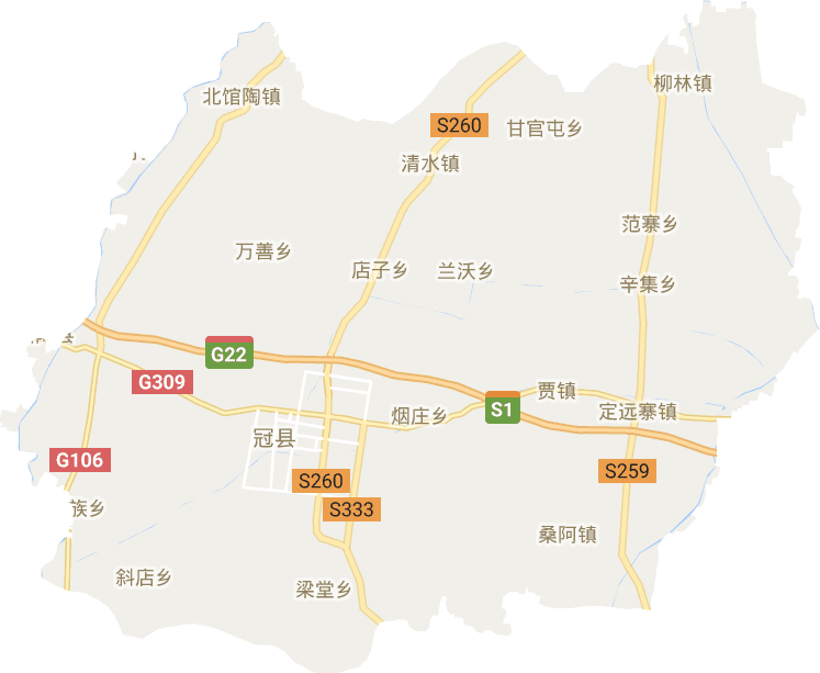冠县电子地图高清版大图