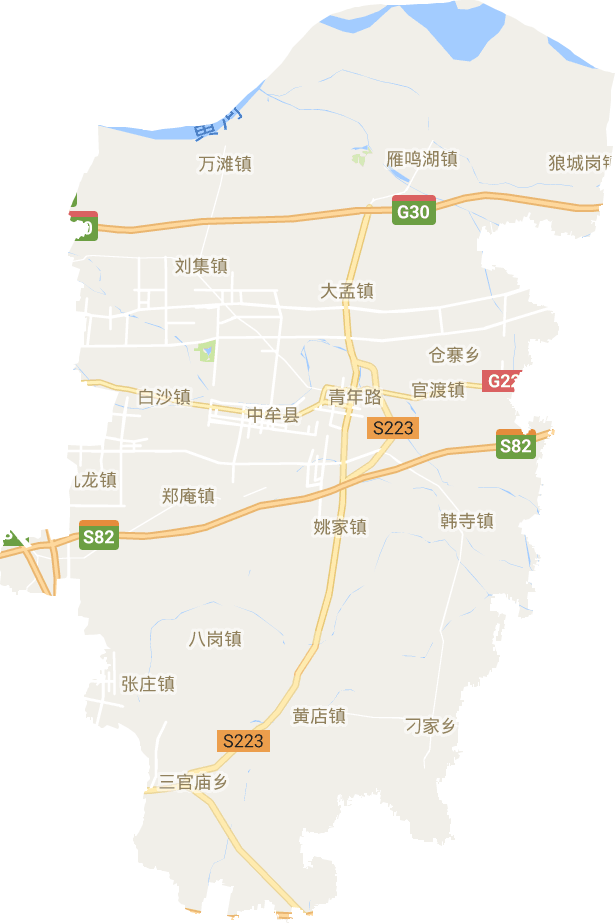 中牟县电子地图