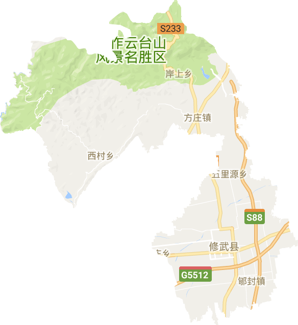 修武县电子地图