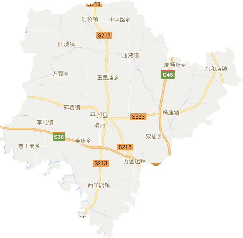 河南省驻马店市平舆县电子地图高清版大图