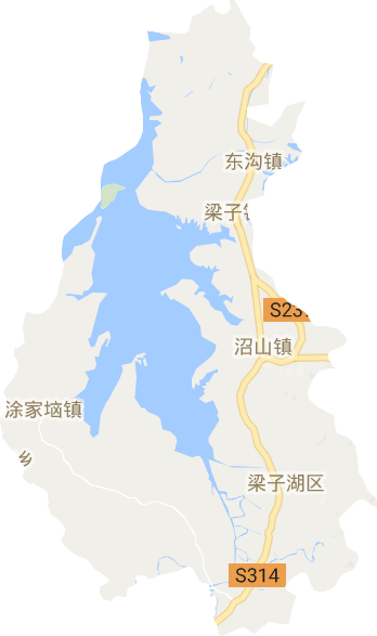 梁子湖区电子地图