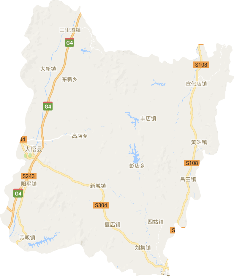 大悟县电子地图