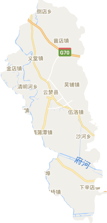 云梦县电子地图
