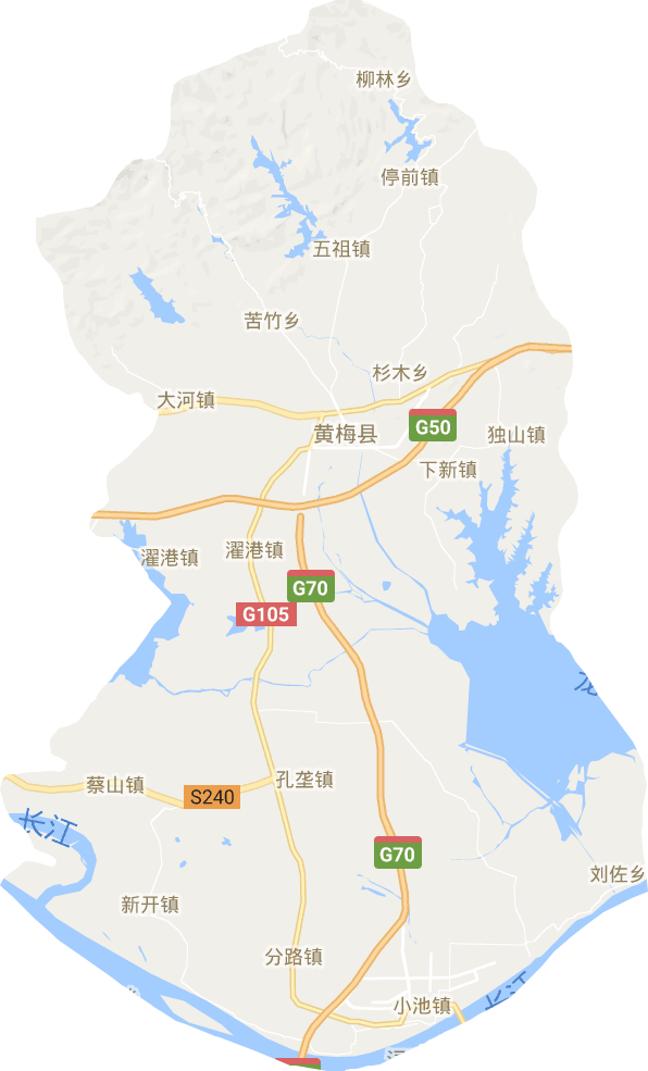 黄梅县电子地图