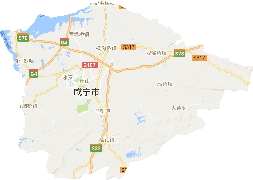 咸安区高清地图,咸安区高清谷歌地图