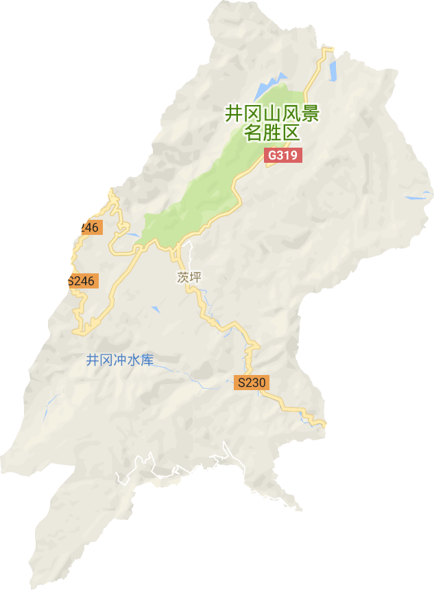 井冈山自然保护区电子地图