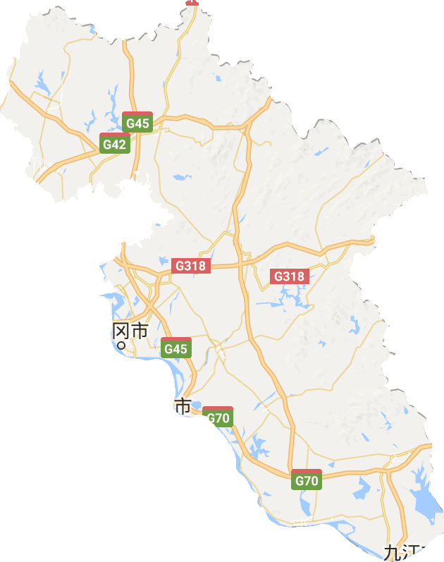 黄冈市电子地图