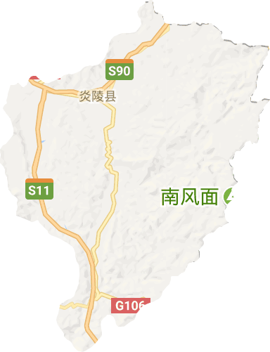 炎陵县电子地图