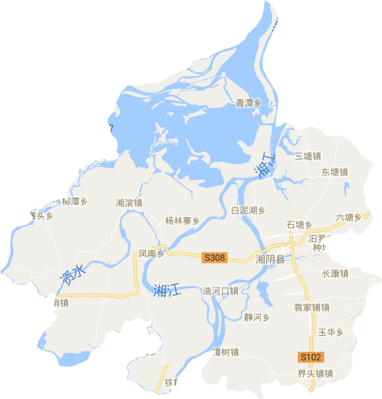 湘阴县电子地图