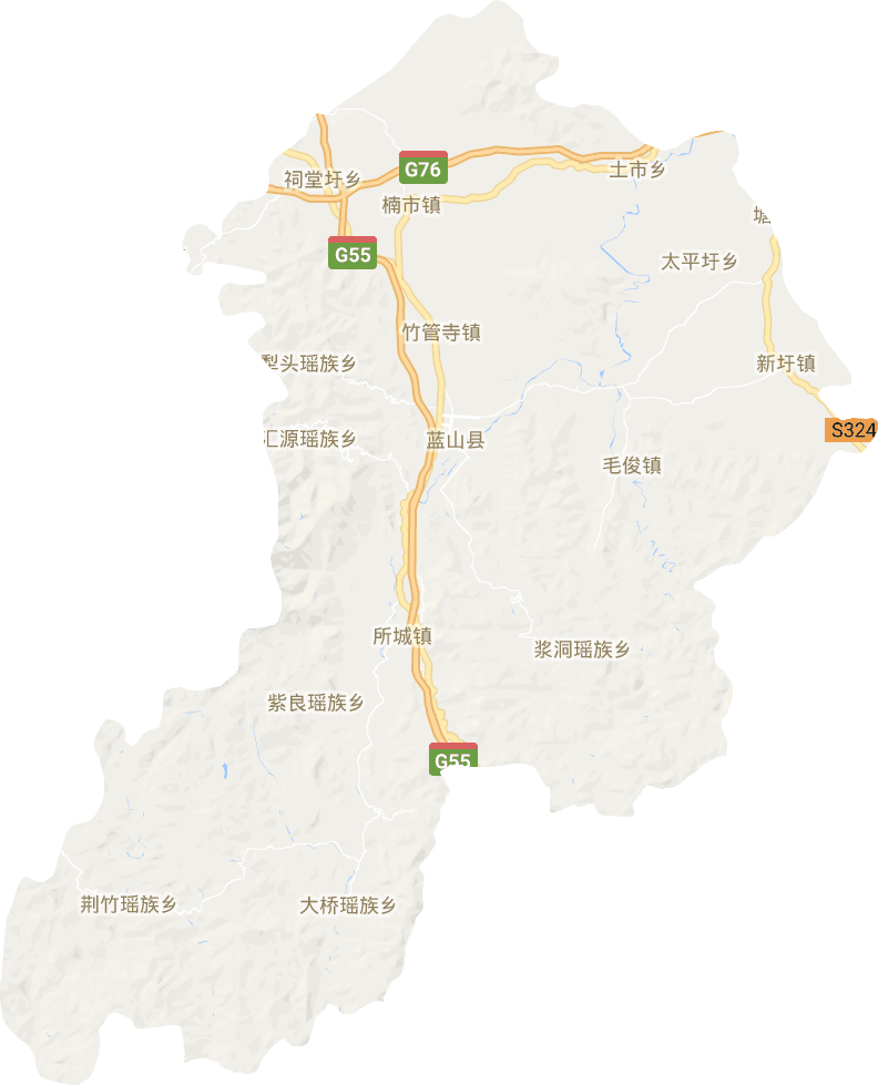 蓝山县电子地图