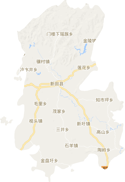 新田县电子地图