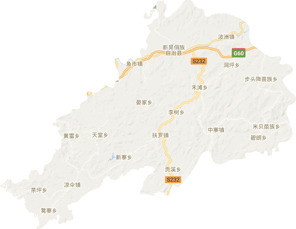 新晃侗族自治县电子地图