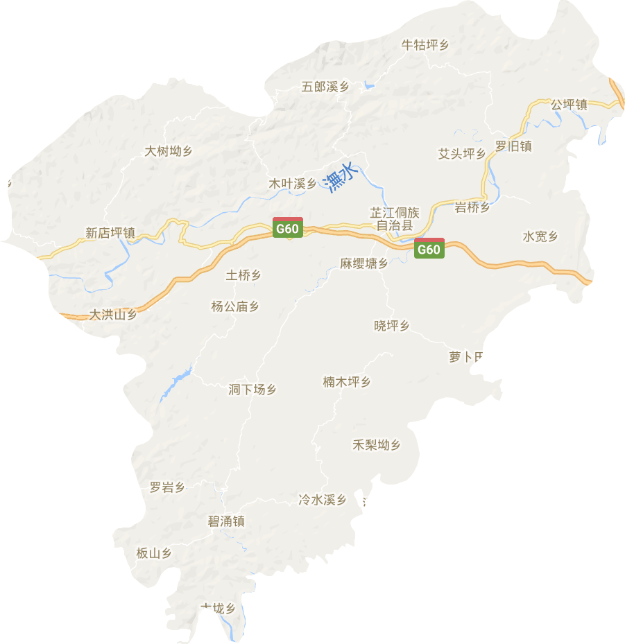 芷江侗族自治县电子地图