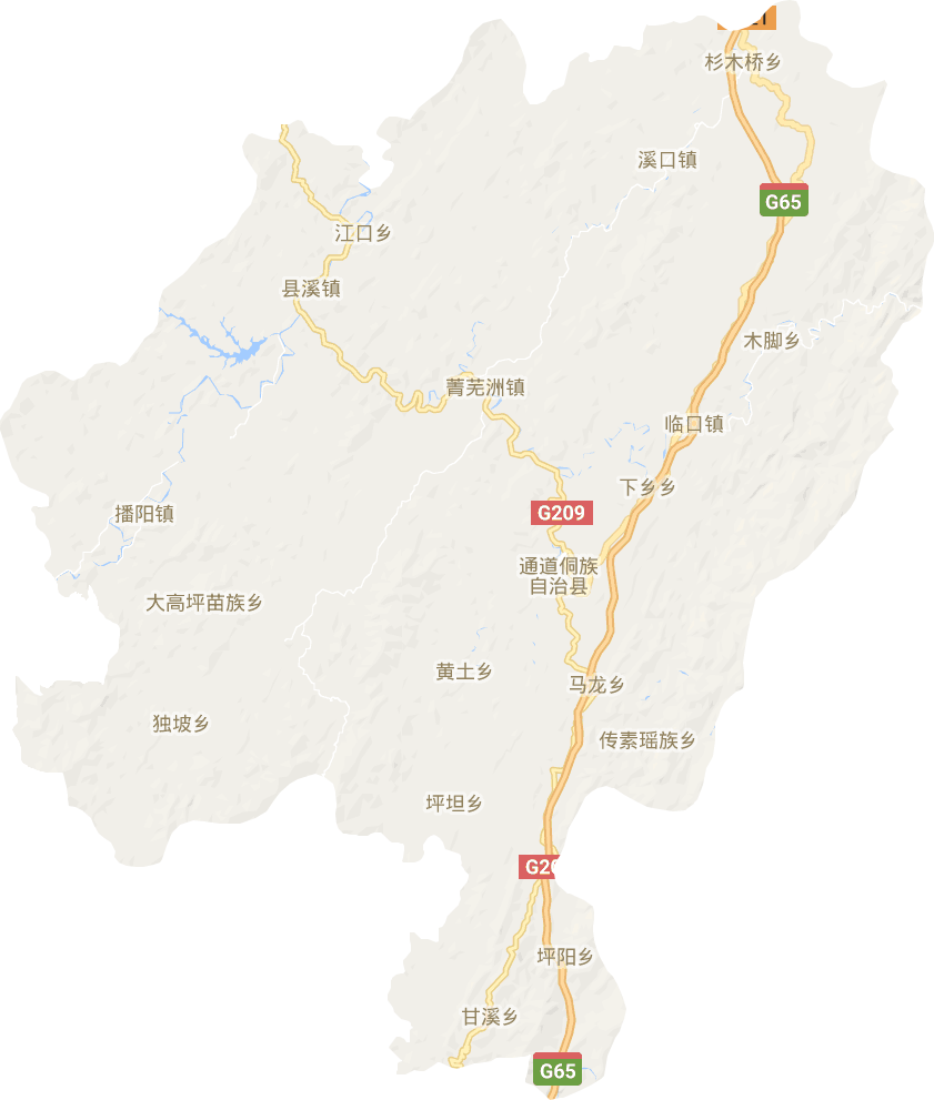 通道侗族自治县电子地图