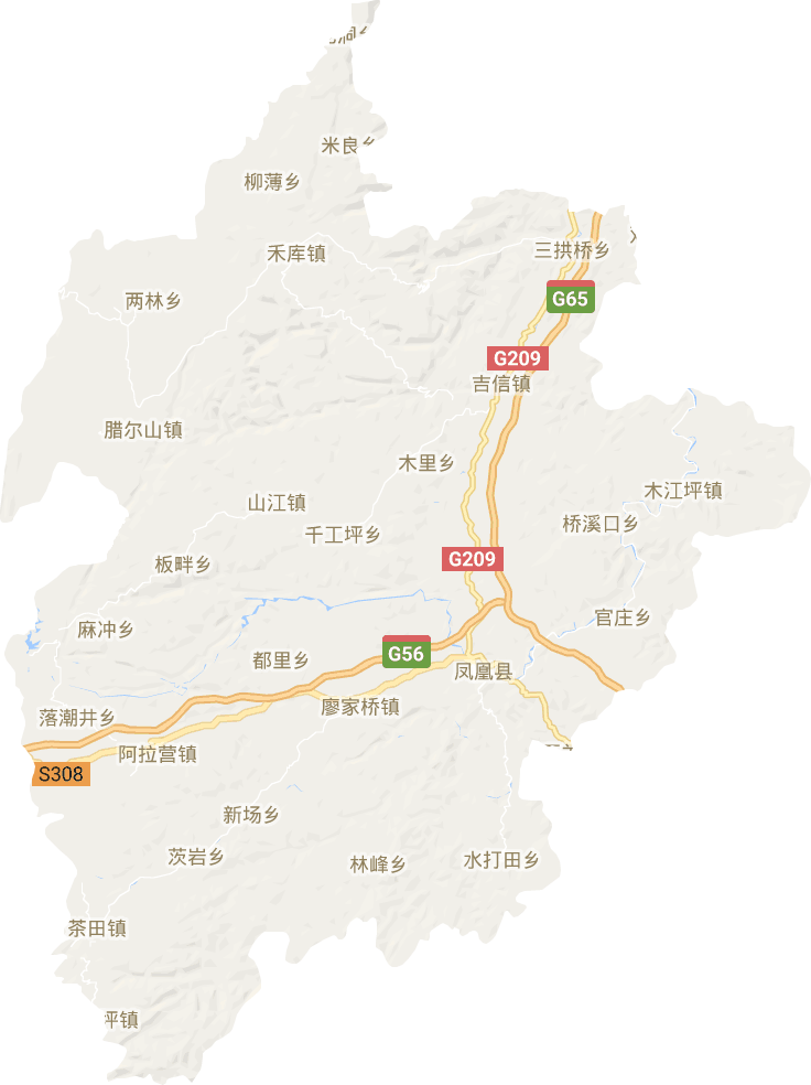 凤凰县电子地图
