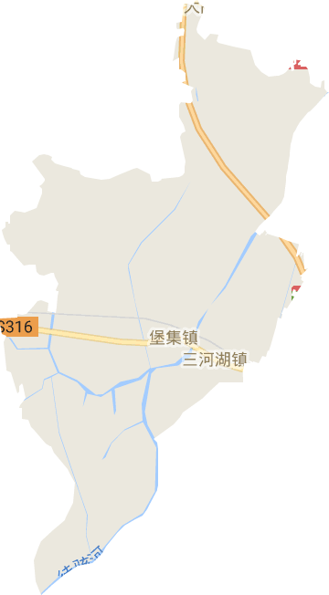 三河湖镇电子地图