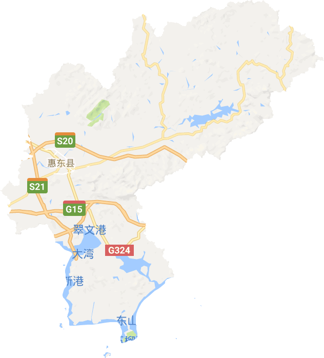 惠东县地形图高清版大图