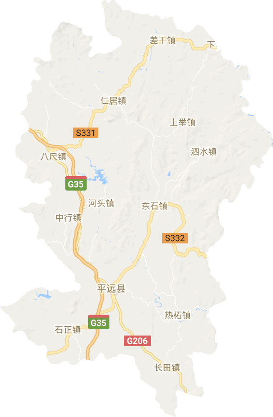 平远县电子地图