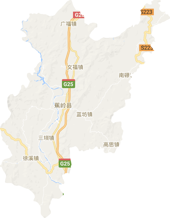蕉岭县电子地图