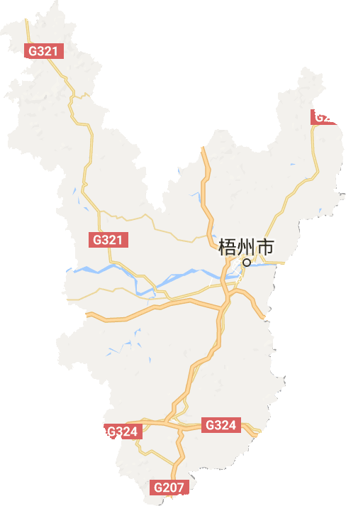 广西壮族自治区梧州市电子地图高清版大图图片