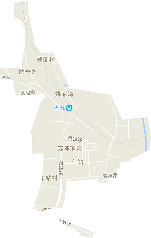 孝南区车站街道电子地图