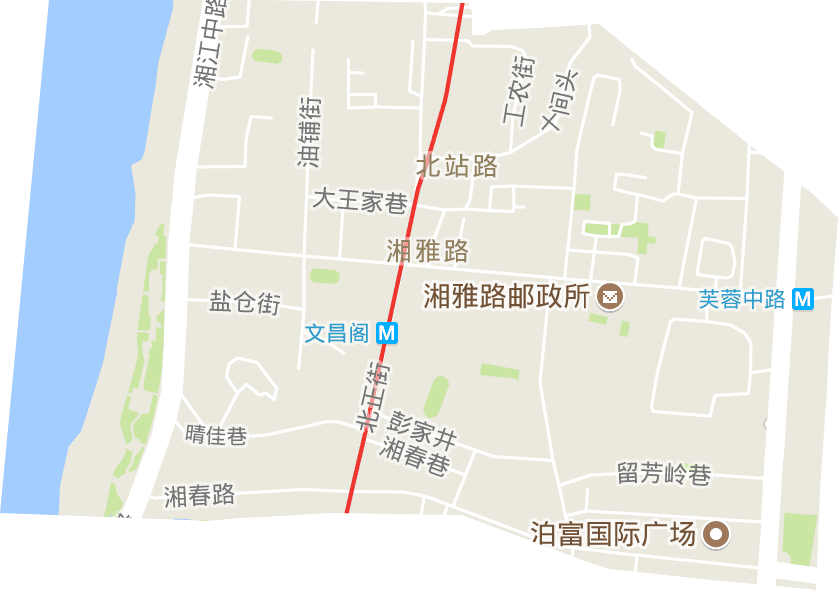湘雅路街道电子地图
