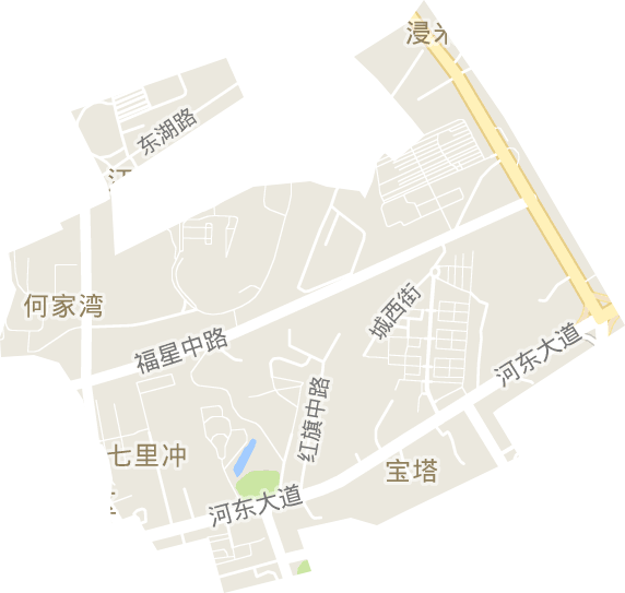 红旗街道电子地图