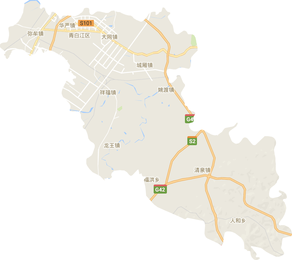 青白江区电子地图