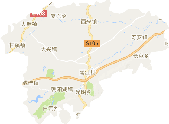 蒲江县电子地图