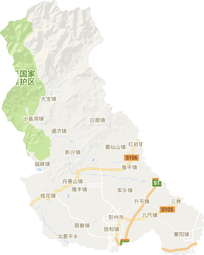 彭州市电子地图