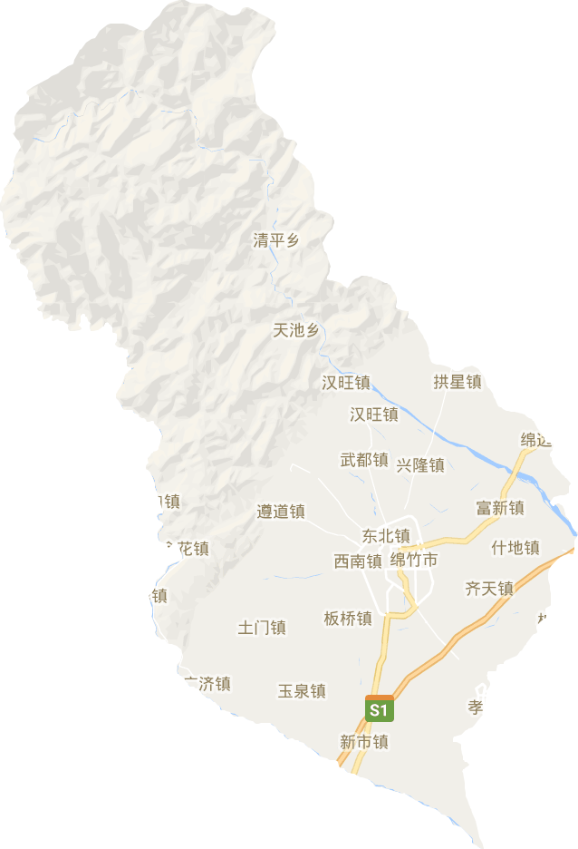 绵竹市电子地图