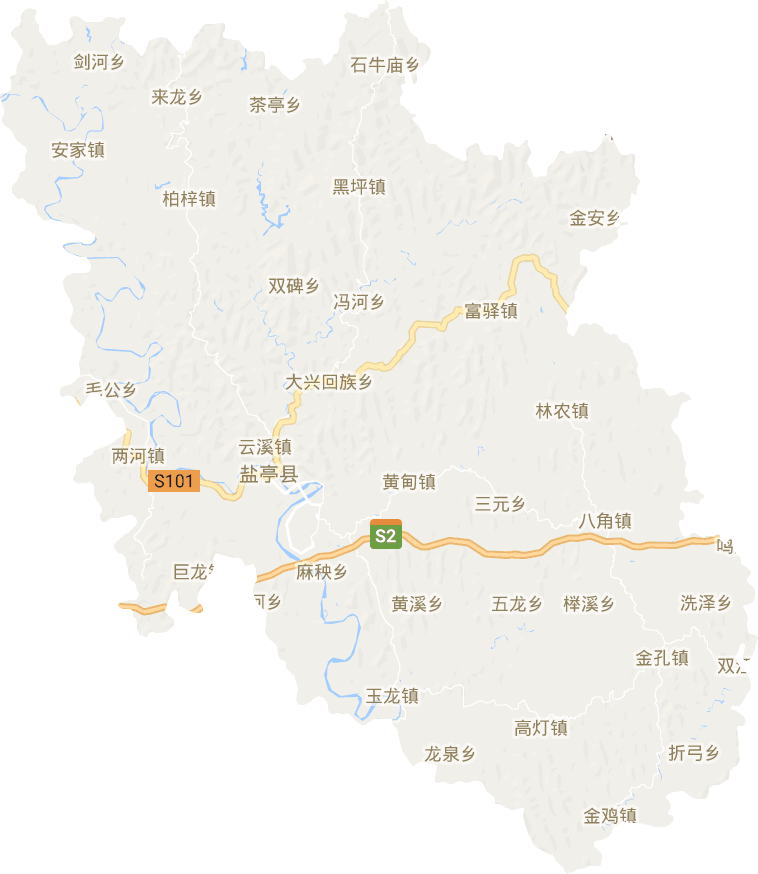 盐亭县电子地图