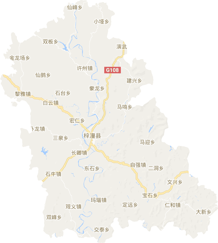 梓潼县电子地图